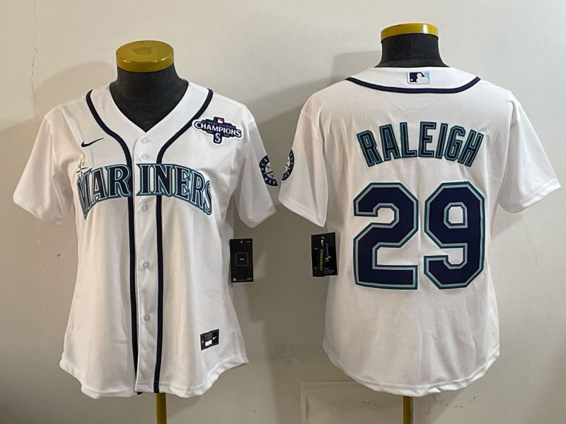 Youth Seattle Mariners #29 Raleigh White Game 2026 Nike MLB Jersey style 07